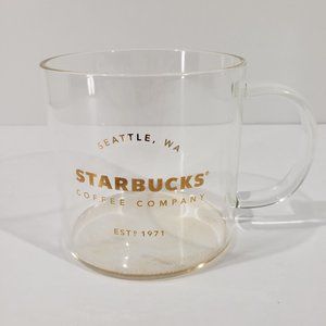 2015 STARBUCKS CLEAR GLASS MUG CUP
